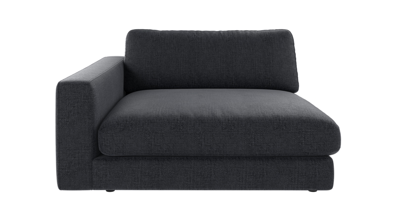 127422 b sb A Duncan 1,5 seater chaise longue L dark blue fabric Robin #90 (c3).