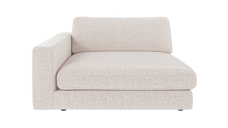 127862 b sb A Duncan 1,5 seater chaise longue L light beige fabric Oscar #1 (c3).