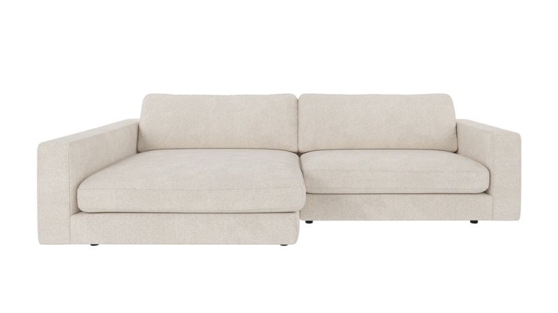 127588 b sb A Duncan sofa 3 seater-chaise longue L ivory fabric Anna #20 (c3).