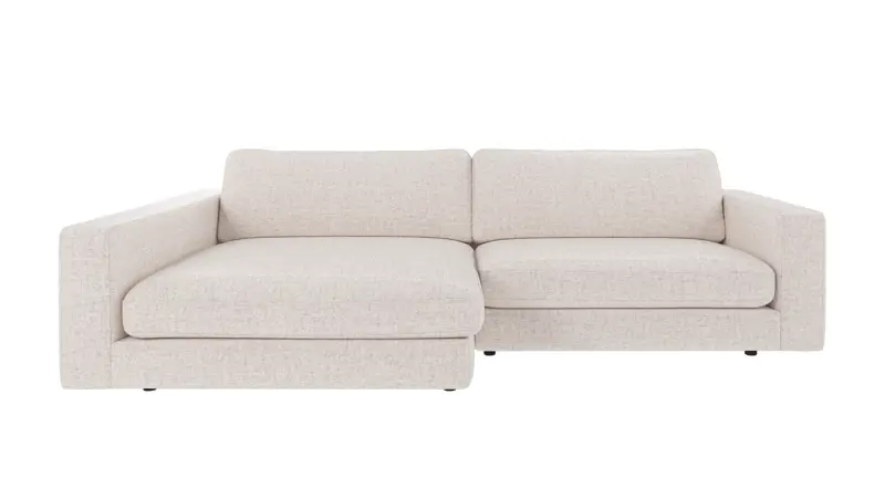 127868 b sb A Duncan sofa 3 seater-chaise longue L light beige fabric Oscar #1 (c3).