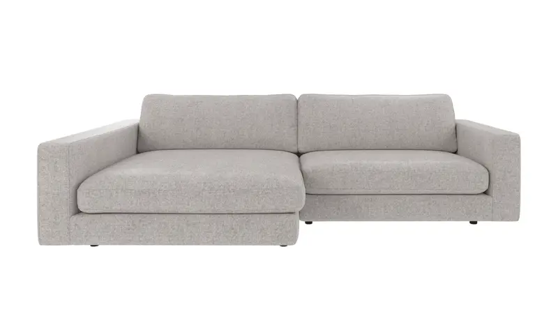 127908 b sb A Duncan sofa 3 seater-chaise longue L light grey fabric Oscar #196 (c3).