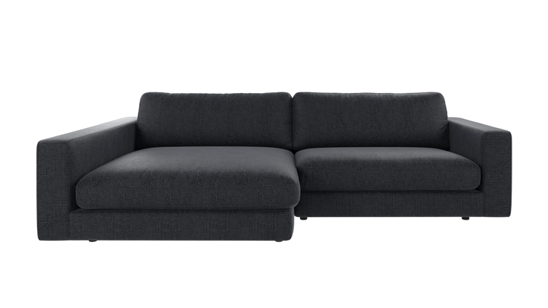 127428 b sb A Duncan sofa 3 seater-chaise longue L dark blue fabric Robin #90 (c3).