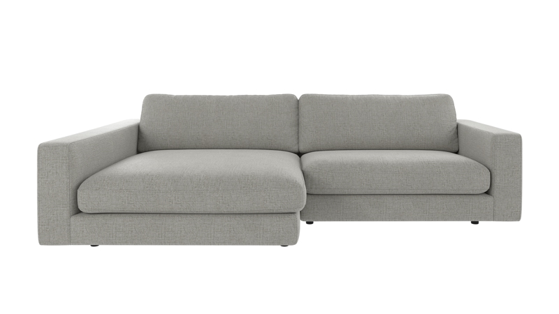 127448 b sb A Duncan sofa 3 seater-chaise longue L medium grey fabric Robin #149 (c3).