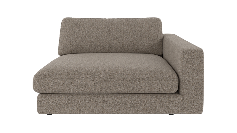 127923 b sb A Duncan 1,5 seater chaise longue R light brown fabric Oscar #13 (c3).