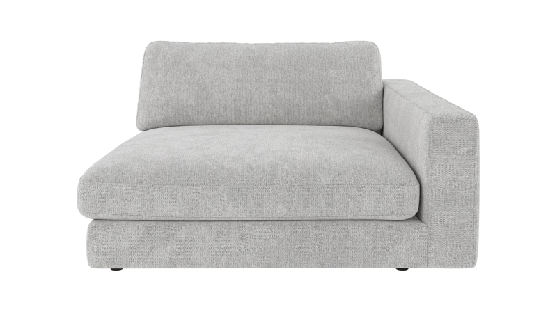 126923 b sb A Duncan 1,5 seater chaise longue R light grey fabric Max #60 (c2).