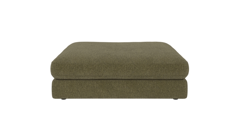 126980 b sb A Duncan foot stool dark green fabric Max #88 (c2).