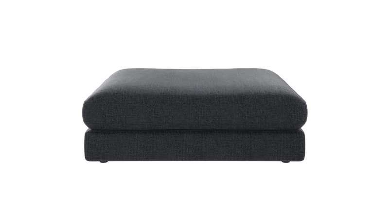 127420 b sb A Duncan foot stool dark blue fabric Robin #90 (c3).