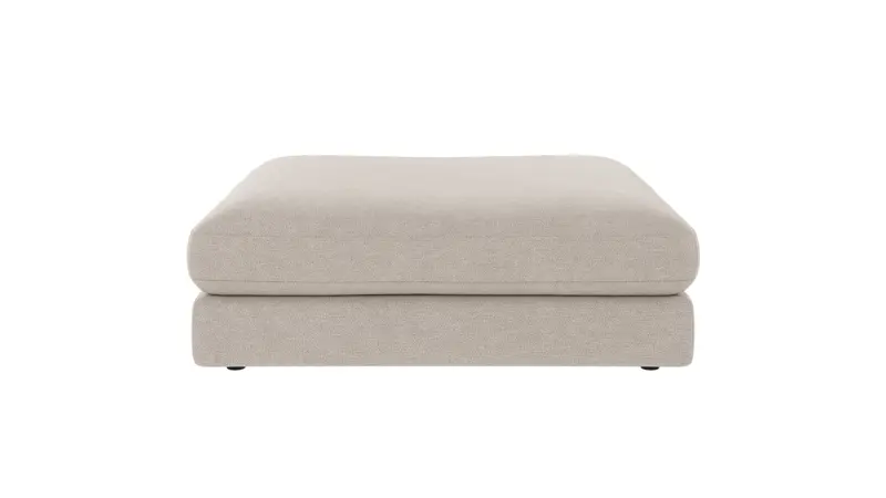 127880 b sb A Duncan foot stool beige fabric Oscar #124 (c3).