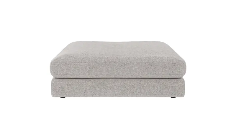 127900 b sb A Duncan foot stool light grey fabric Oscar #196 (c3).