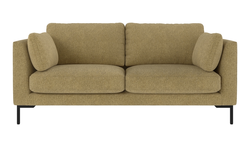 129731 b sb A Corwin sofa 2,5-seater yellow fabric Max #170 (c2).