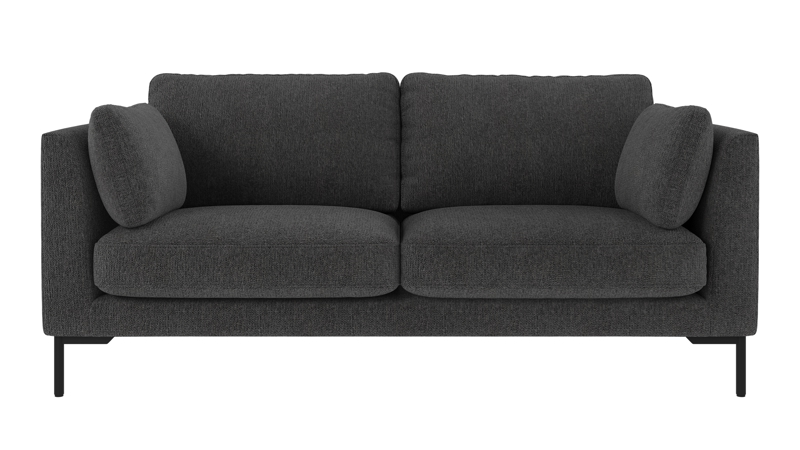 129771 b sb A Corwin sofa 2,5-seater dark grey fabric Max #169 (c2).
