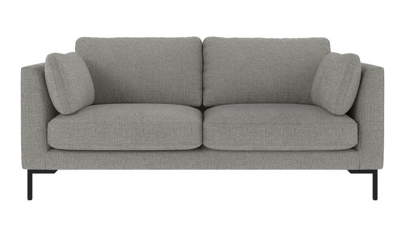 130021 b sb A Corwin sofa 2,5-seater medium grey fabric Robin #149 (c3).