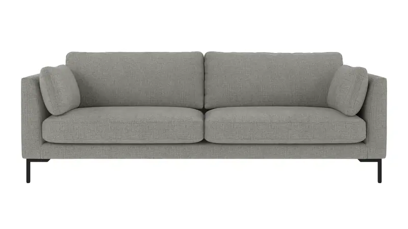 130020 b sb A Corwin sofa 3-seater medium grey fabric Robin #149 (c3).