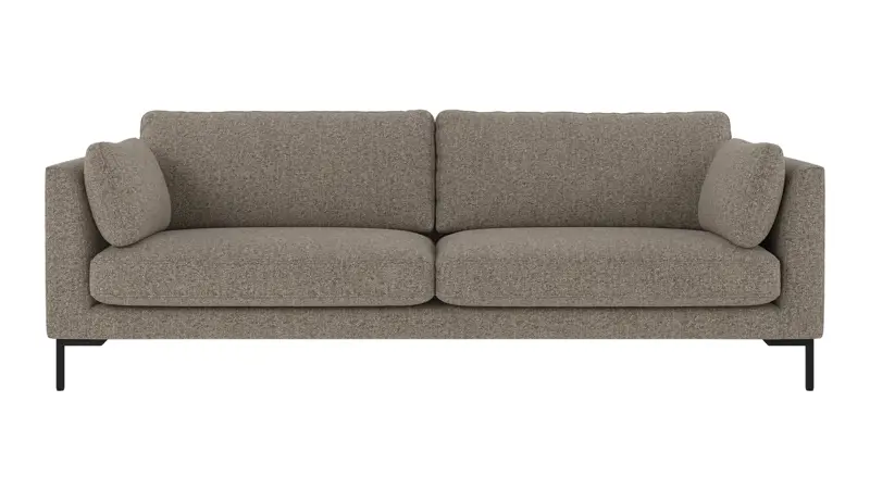 130290 b sb A Corwin sofa 3-seater light brown fabric Oscar #13 (c3).