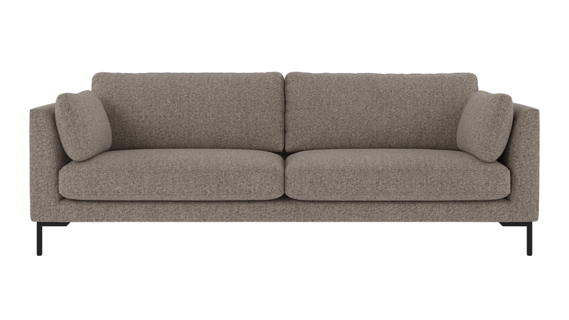 130290 b sb A Corwin sofa 3-seater light brown fabric Oscar #13 (c3).
