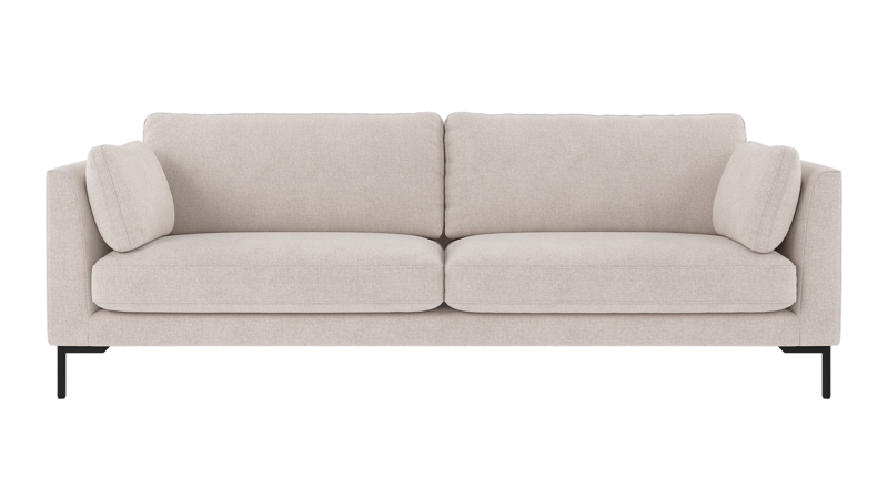 129630 b sb A Corwin sofa 3-seater light beige fabric Brenda #22 (c1).