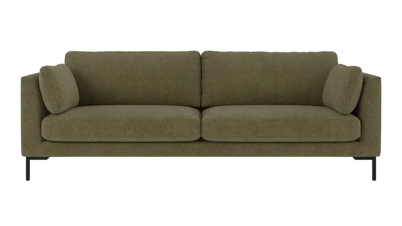 129750 b sb A Corwin sofa 3-seater dark green fabric Max #88 (c2).