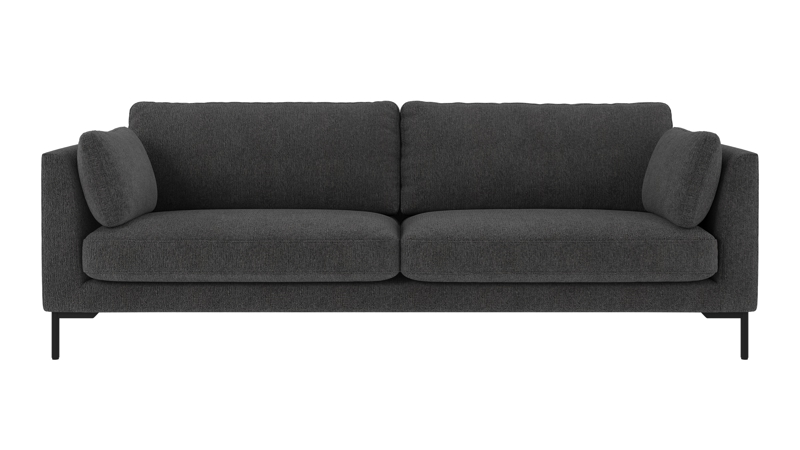 129770 b sb A Corwin sofa 3-seater dark grey fabric Max #169 (c2).