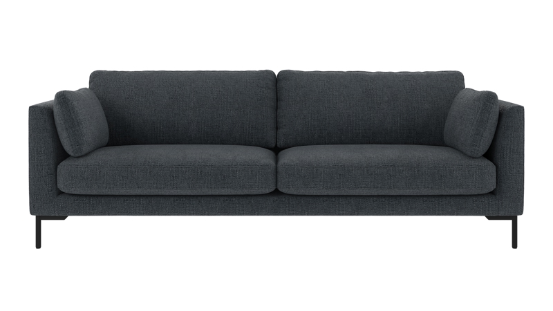 130010 b sb A Corwin sofa 3-seater dark blue fabric Robin #90 (c3).