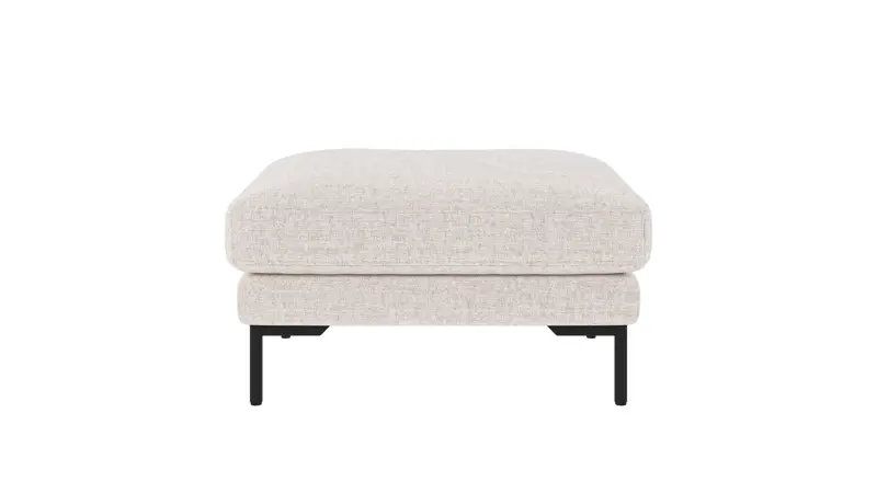 130262 b sb E Corwin foot stool light beige fabric Oscar #1 (c3).