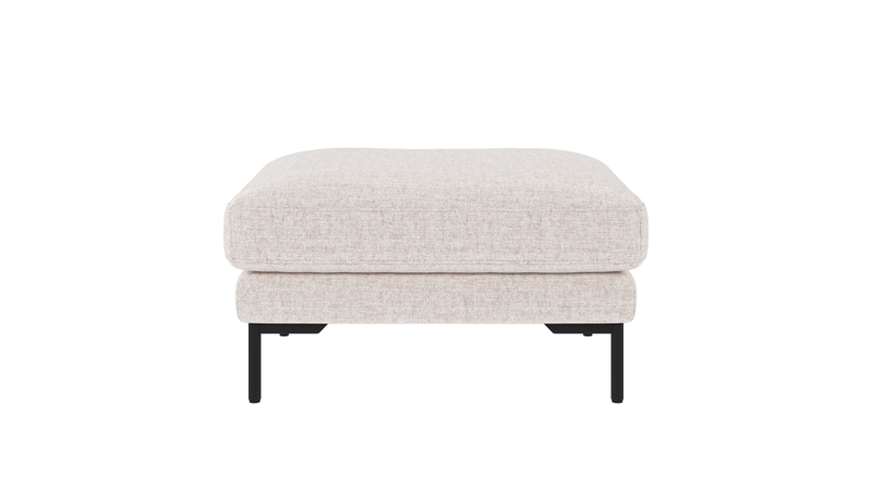 130262 b sb E Corwin foot stool light beige fabric Oscar #1 (c3).