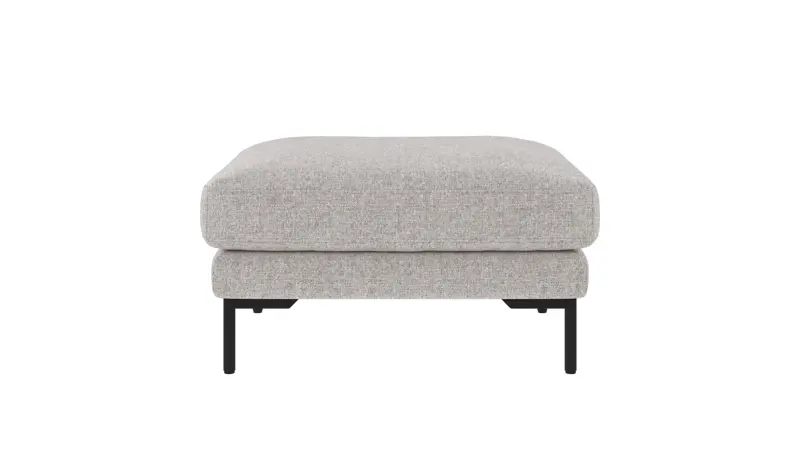 130282 b sb A Corwin foot stool light grey fabric Oscar #196 (c3).
