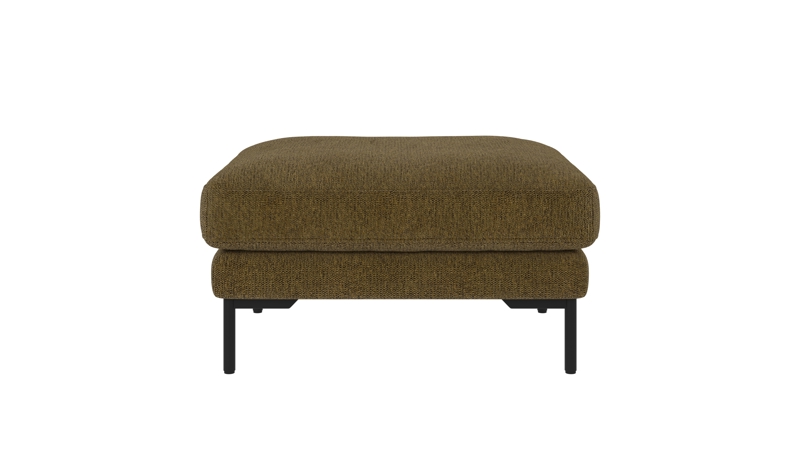 129742 b sb A Corwin foot stool yellow-green fabric Max #14 (c2).