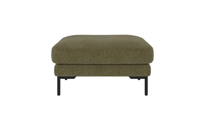 129752 b sb A Corwin foot stool dark green fabric Max #88 (c2).