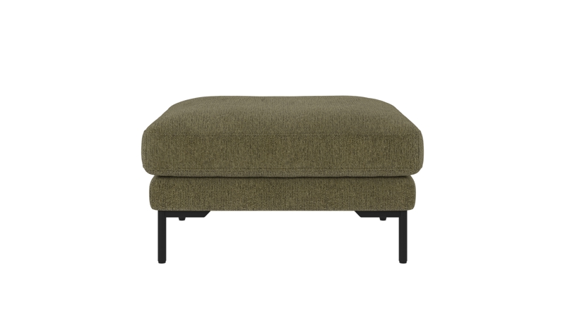 129752 b sb A Corwin foot stool dark green fabric Max #88 (c2).