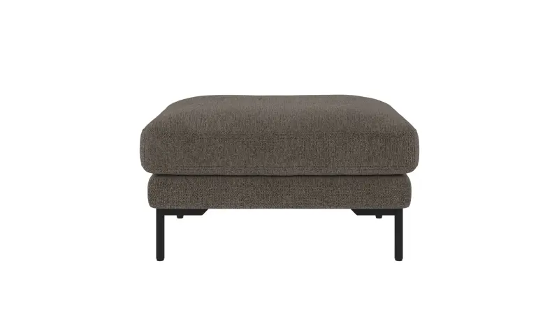 129762 b sb A Corwin foot stool brown-grey fabric Max #176 (c2).
