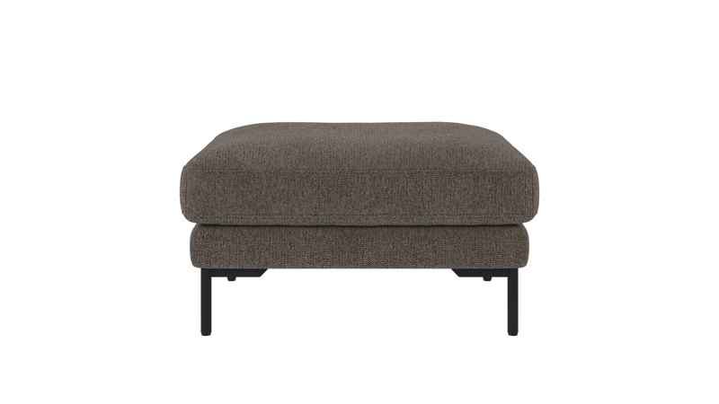 129762 b sb A Corwin foot stool brown-grey fabric Max #176 (c2).