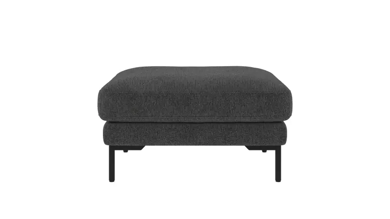 129772 b sb A Corwin foot stool dark grey fabric Max #169 (c2).