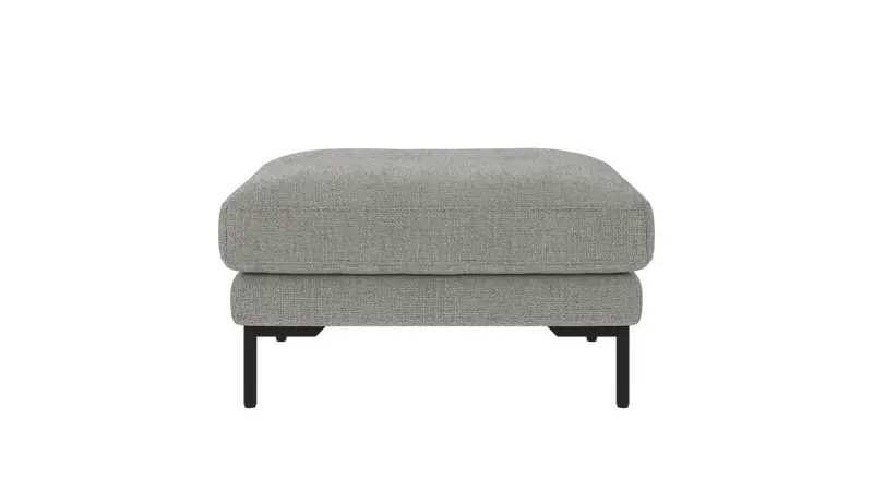 130022 b sb A Corwin foot stool medium grey fabric Robin #149 (c3).