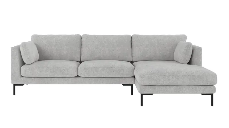 129723 b sb A Corwin sofa 3,5-seater-chaise longue R light grey fabric Max #60 (c2).