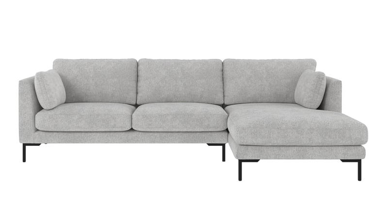 129723 b sb A Corwin sofa 3,5-seater-chaise longue R light grey fabric Max #60 (c2).