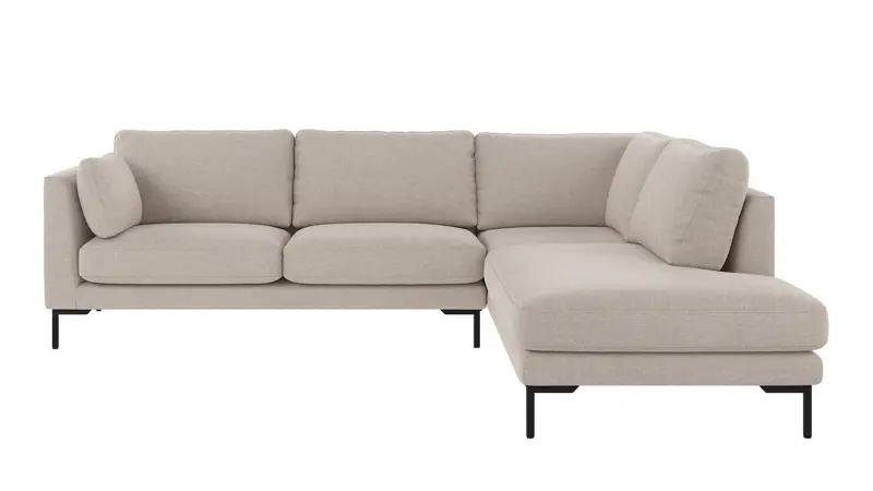 130274 b sb A Corwin corner sofa 2,5+2,5-seater open end R beige fabric Oscar #124 (c3).