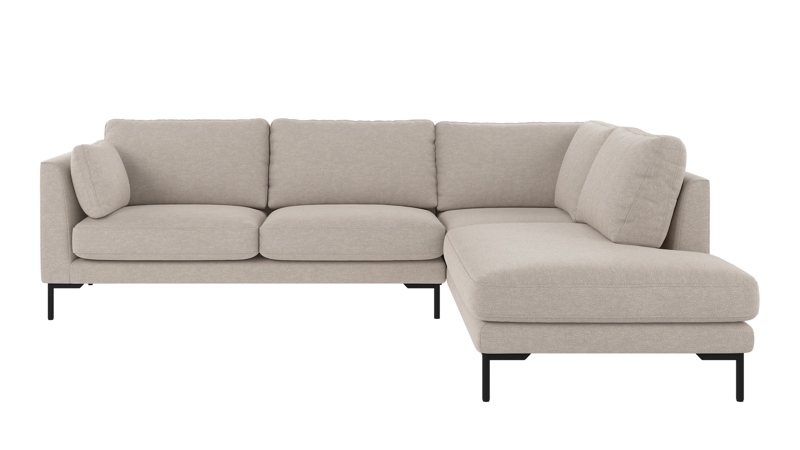 130274 b sb A Corwin corner sofa 2,5+2,5-seater open end R beige fabric Oscar #124 (c3).