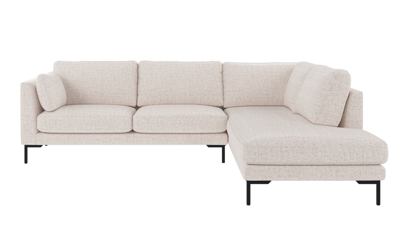 130264 b sb A Corwin corner sofa 2,5+2,5-seater open end R light beige fabric Oscar #1 (c3).