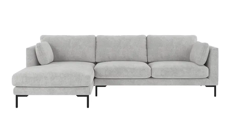 129725 b sb A Corwin sofa 3,5-seater-chaise longue L light grey fabric Max #60 (c2).