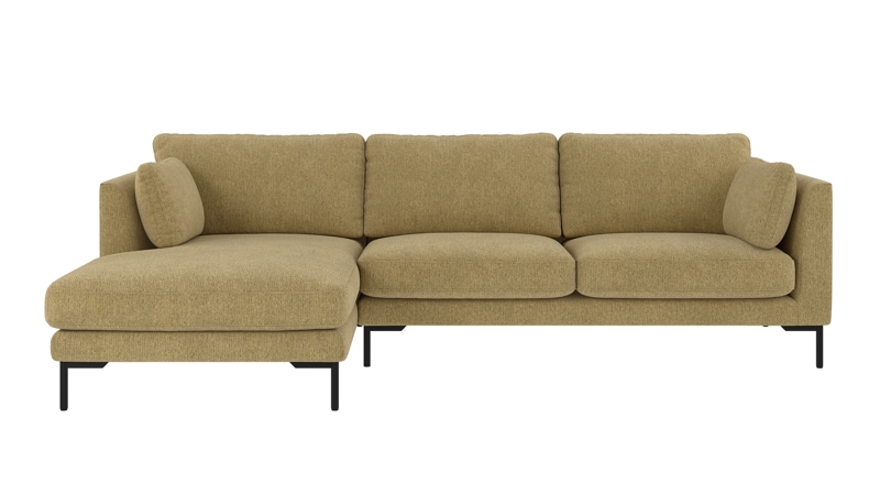 129735 b sb A Corwin sofa 3,5-seater-chaise longue L yellow fabric Max #170 (c2).