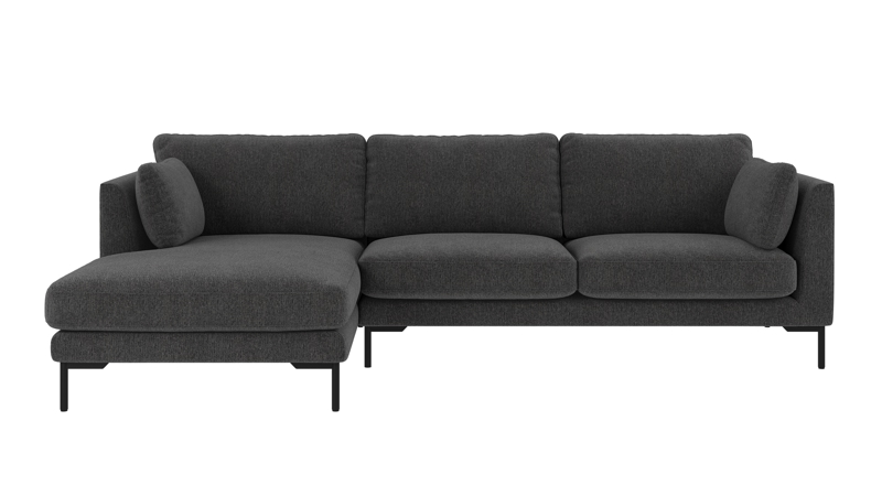 129775 b sb A Corwin sofa 3,5-seater-chaise longue L dark grey fabric Max #169 (c2).