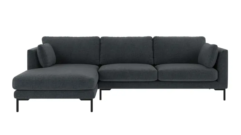 130015 b sb A Corwin sofa 3,5-seater-chaise longue L dark blue fabric Robin #90 (c3).