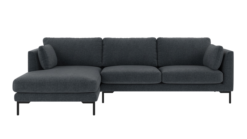 130015 b sb A Corwin sofa 3,5-seater-chaise longue L dark blue fabric Robin #90 (c3).