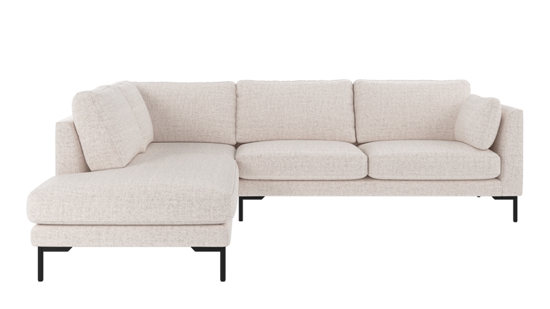 130266 b sb A Corwin corner sofa 2,5+2,5-seater open end L light beige fabric Oscar #1 (c3).