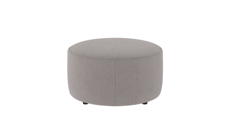 148310 b sb A Joplin pouf Ø70 grey-beige fabric Brenda #7 (c1).