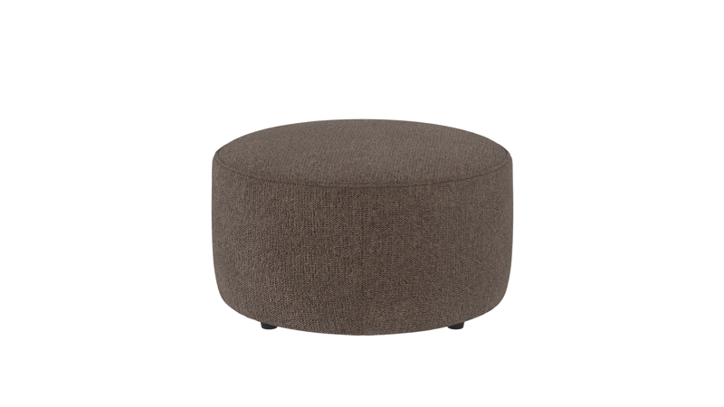 148337 b sb A Joplin pouf Ø70 brown-grey fabric Max #176 (c2).