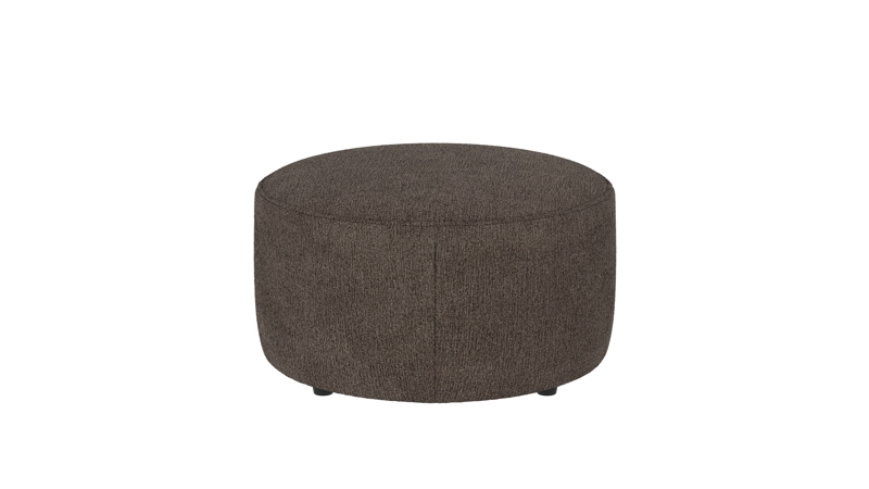 148362 b sb A Joplin pouf Ø70 dark beige fabric Greg #7 (c2).