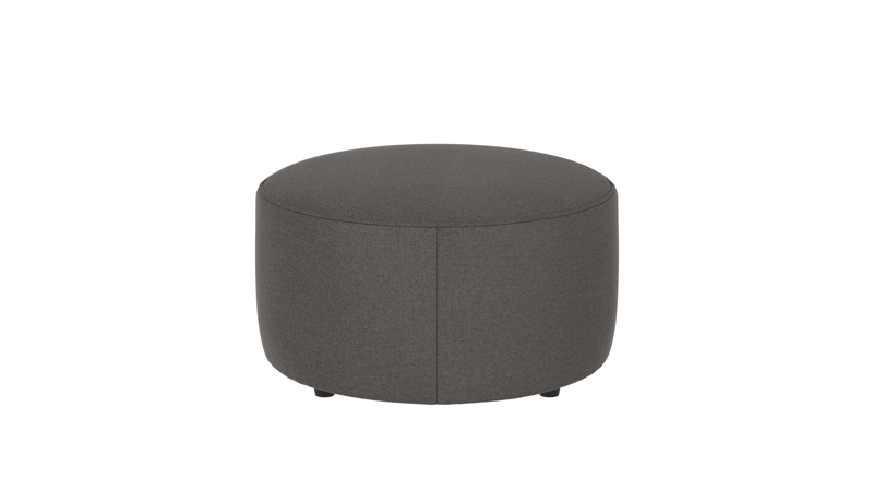 148383 b sb A Joplin pouf Ø70 medium grey fabric Rita #108 (c2).