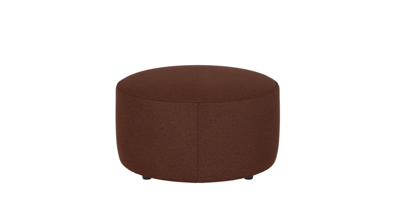 148382 b sb A Joplin pouf Ø70 red fabric Rita #96 (c2).