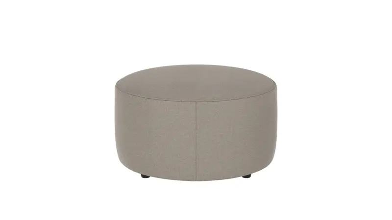 148384 b sb A Joplin pouf Ø70 dark beige fabric Rita #109 (c2).